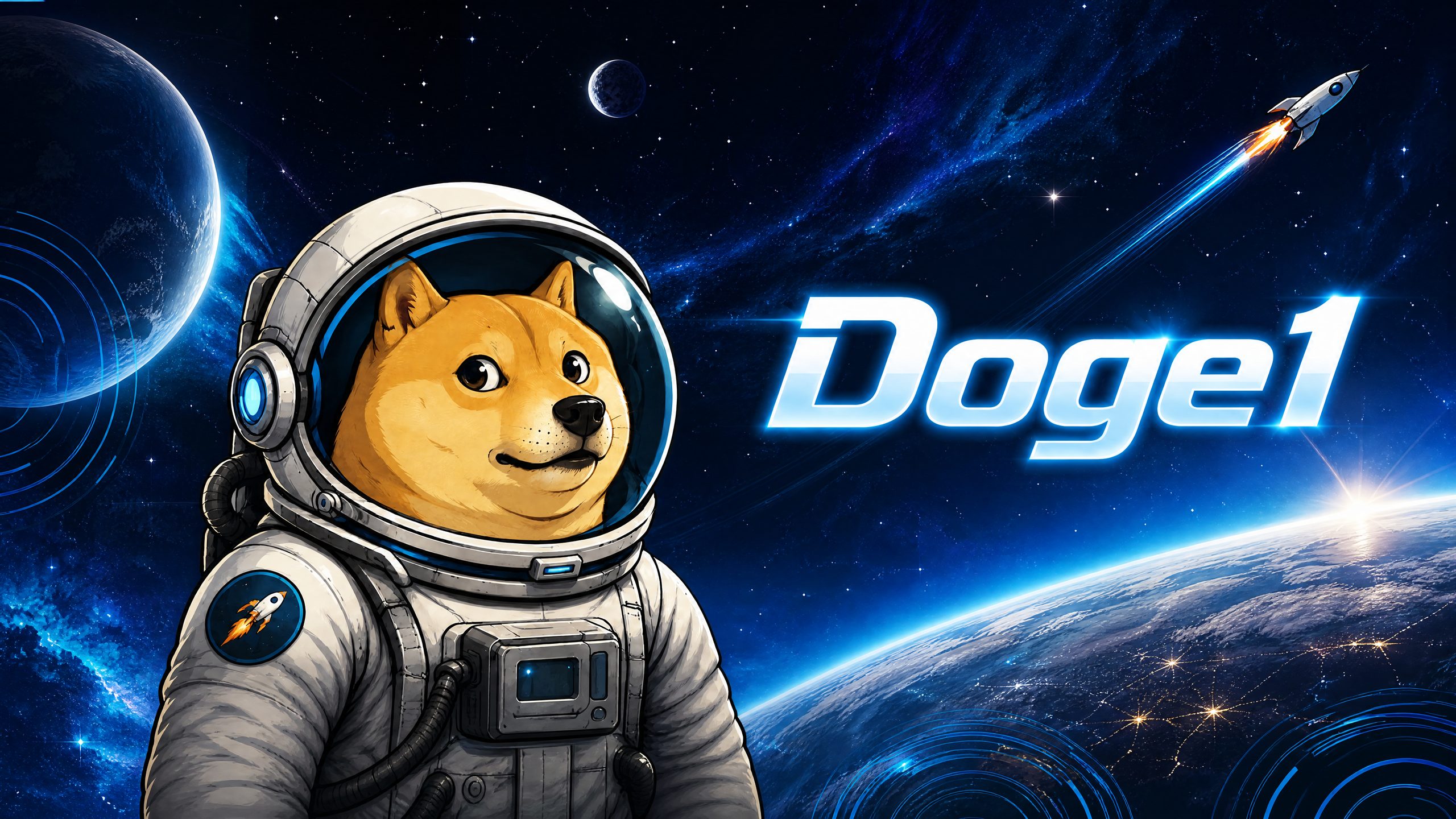 Doge astronaut in deep space